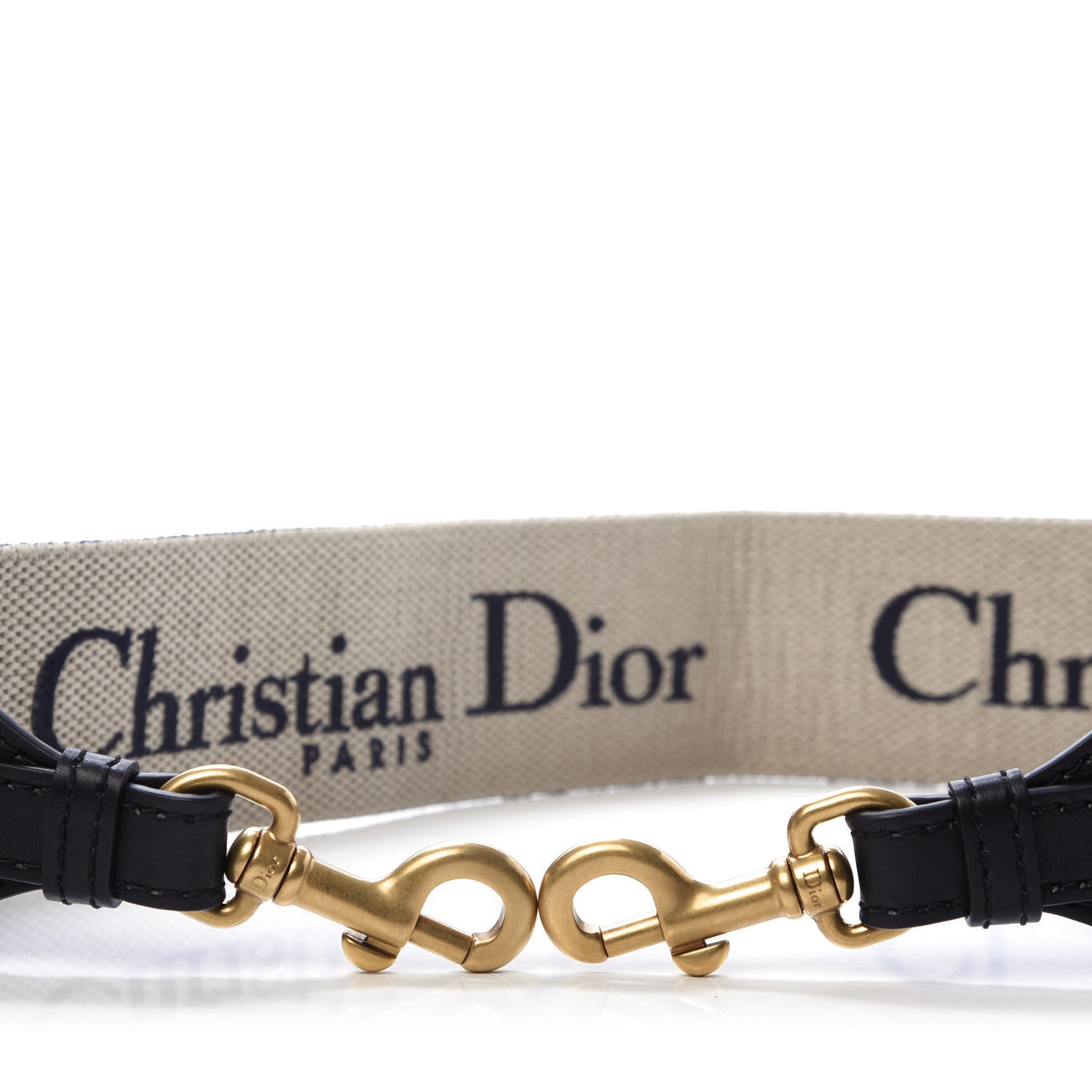 Christian Dior Canvas Embroidered Shoulder Strap Blue 3 of 4