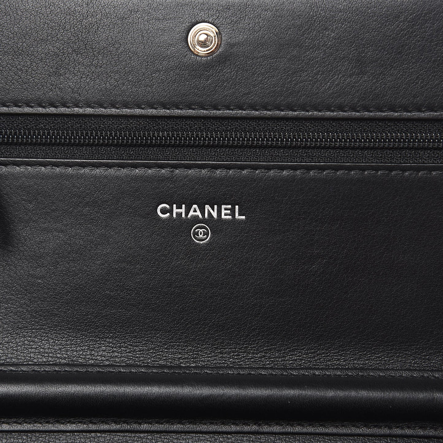 Lambskin Quilted Boy Wallet On Chain WOC Black