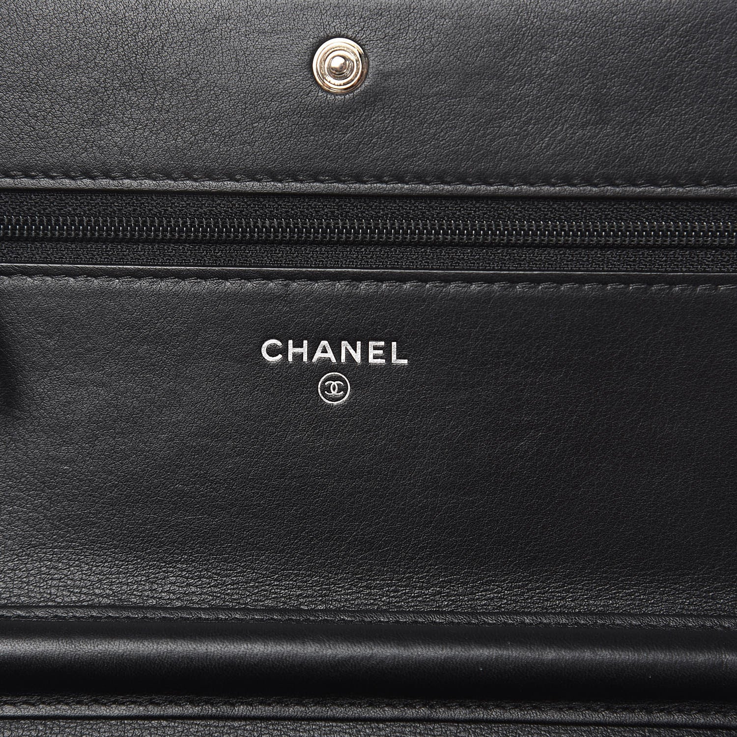 Chanel Lambskin Quilted Boy Wallet On Chain WOC Black 6 of 11