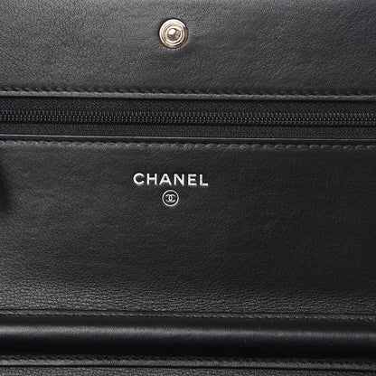 Chanel Lambskin Quilted Boy Wallet On Chain WOC Black 6 of 11