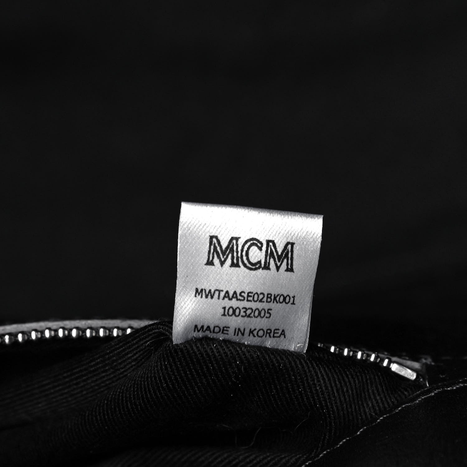 MCM Calfskin Ottomar Monogram Medium Essential Tote Black 7 of 10