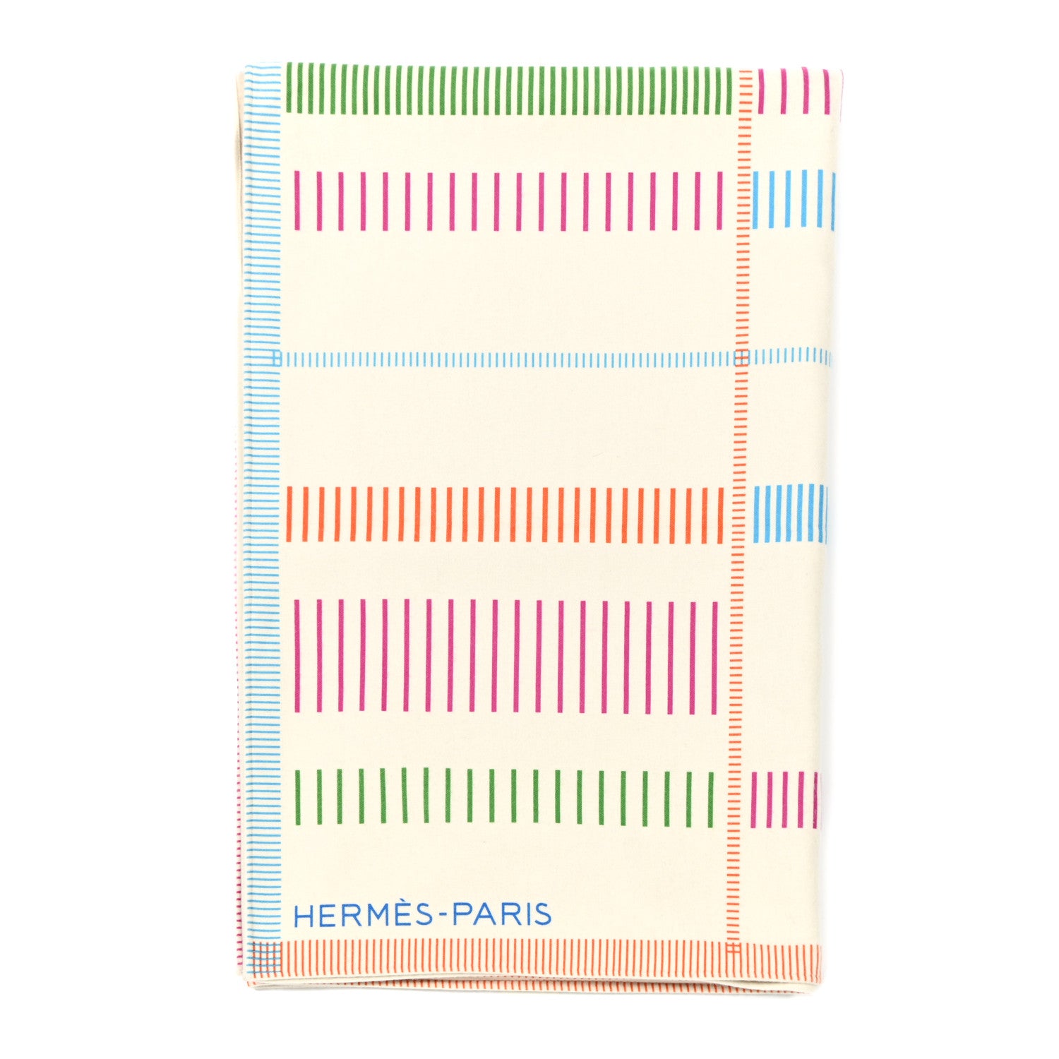 Hermes Wool Cashmere H En Rythme Blanket Cyan Menthe 1 of 4