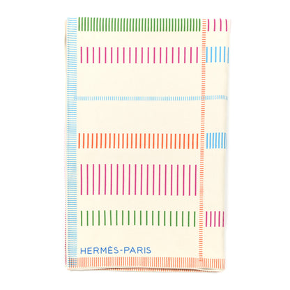 Hermes Wool Cashmere H En Rythme Blanket Cyan Menthe 1 of 4