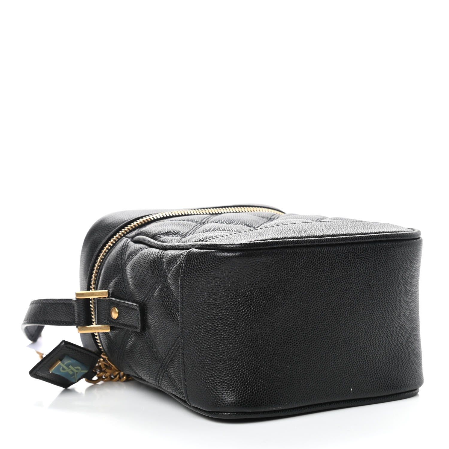 Saint Laurent Grain de Poudre Quilted 80's Vanity Bag Black 4 of 9