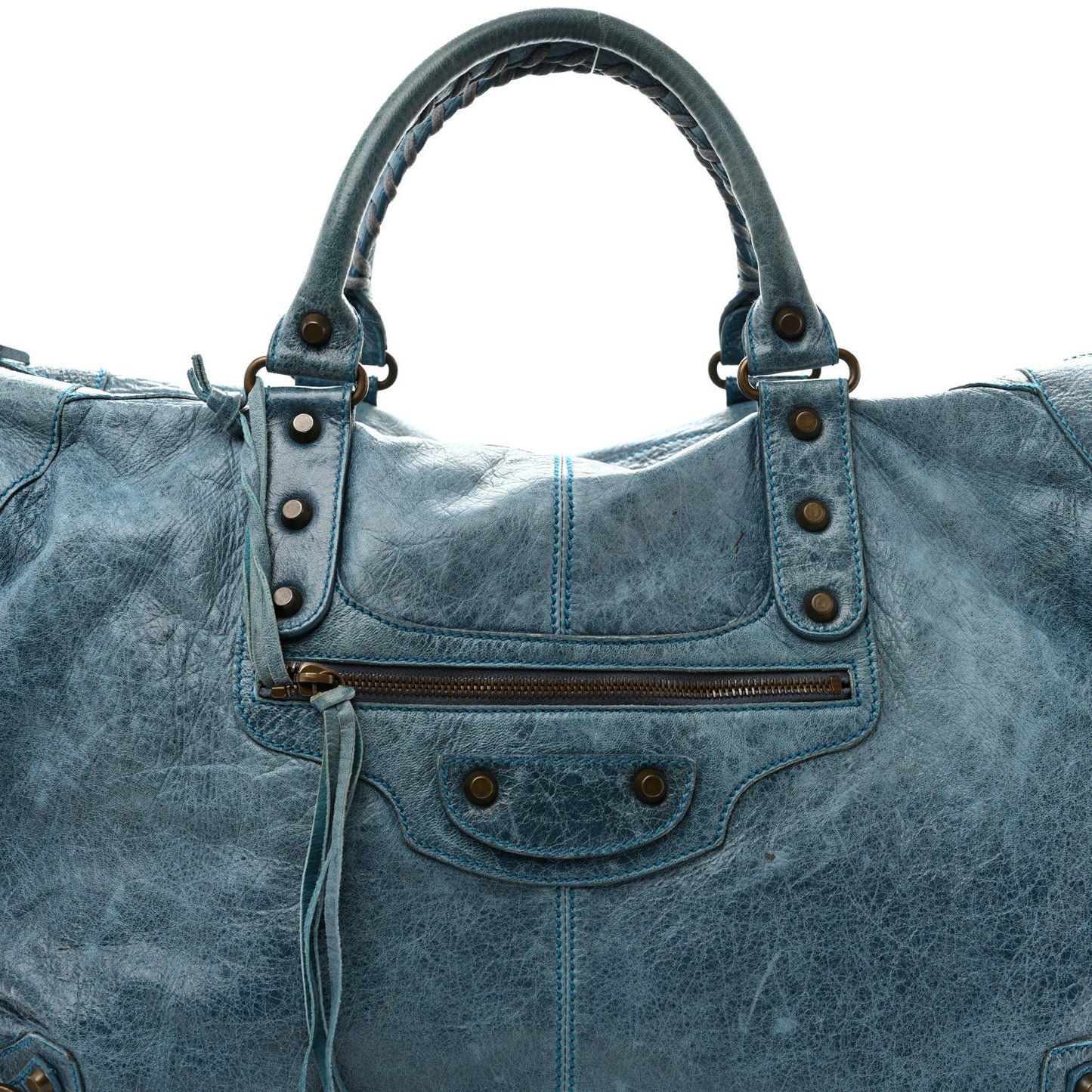 Agneau Classic Hardware Weekender Turquoise