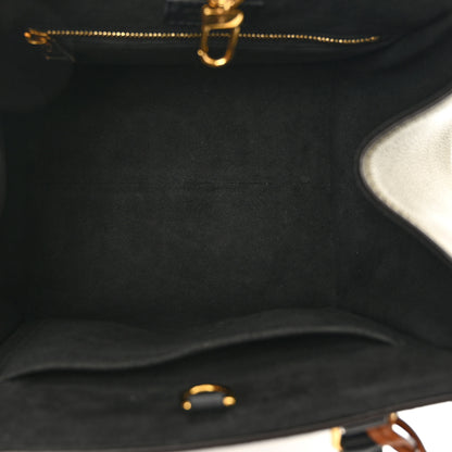 Louis Vuitton Calfskin Monogram Fold Tote PM Cream Khaki Black 6 of 13