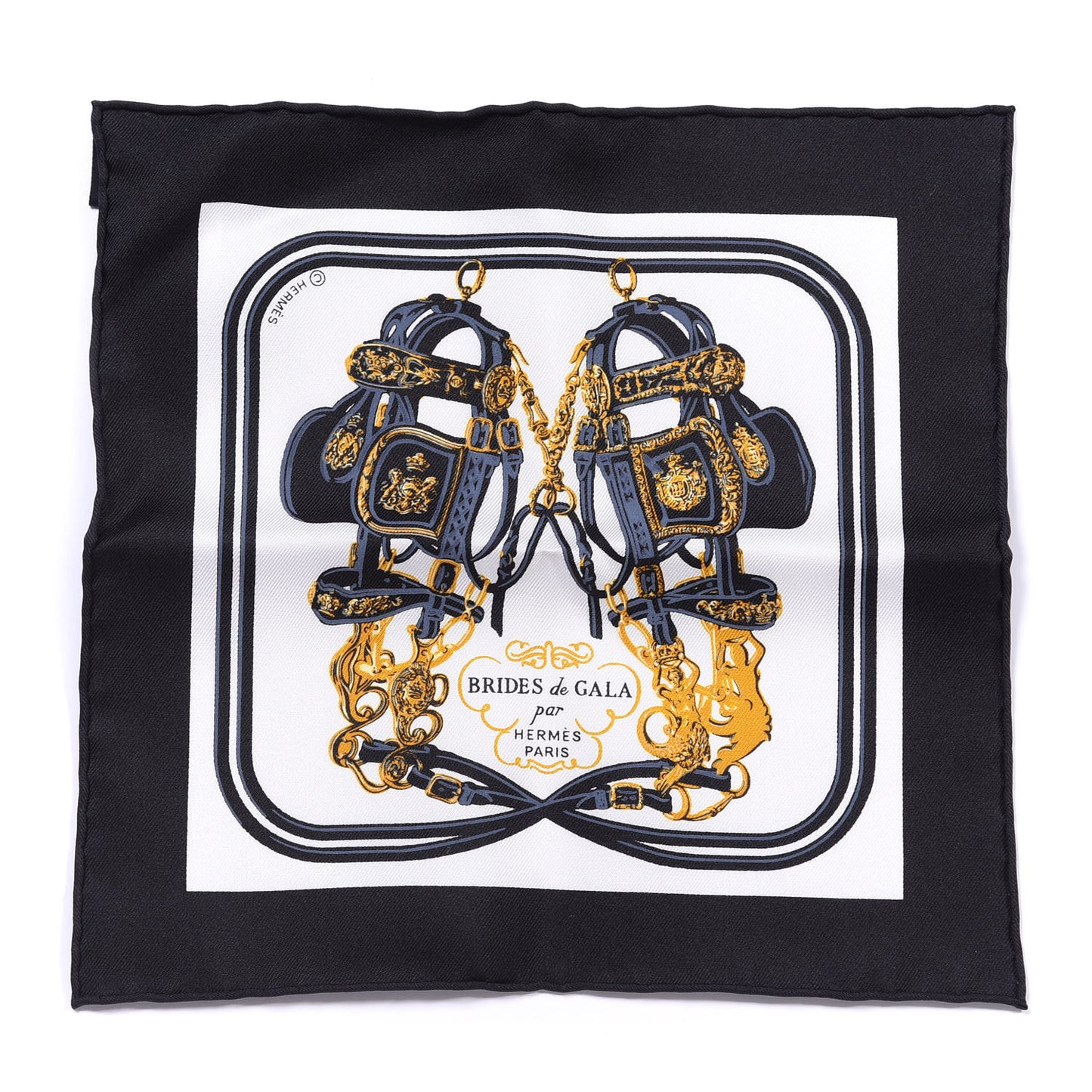 Silk Brides de Gala Nano Scarf 20 Black White Or