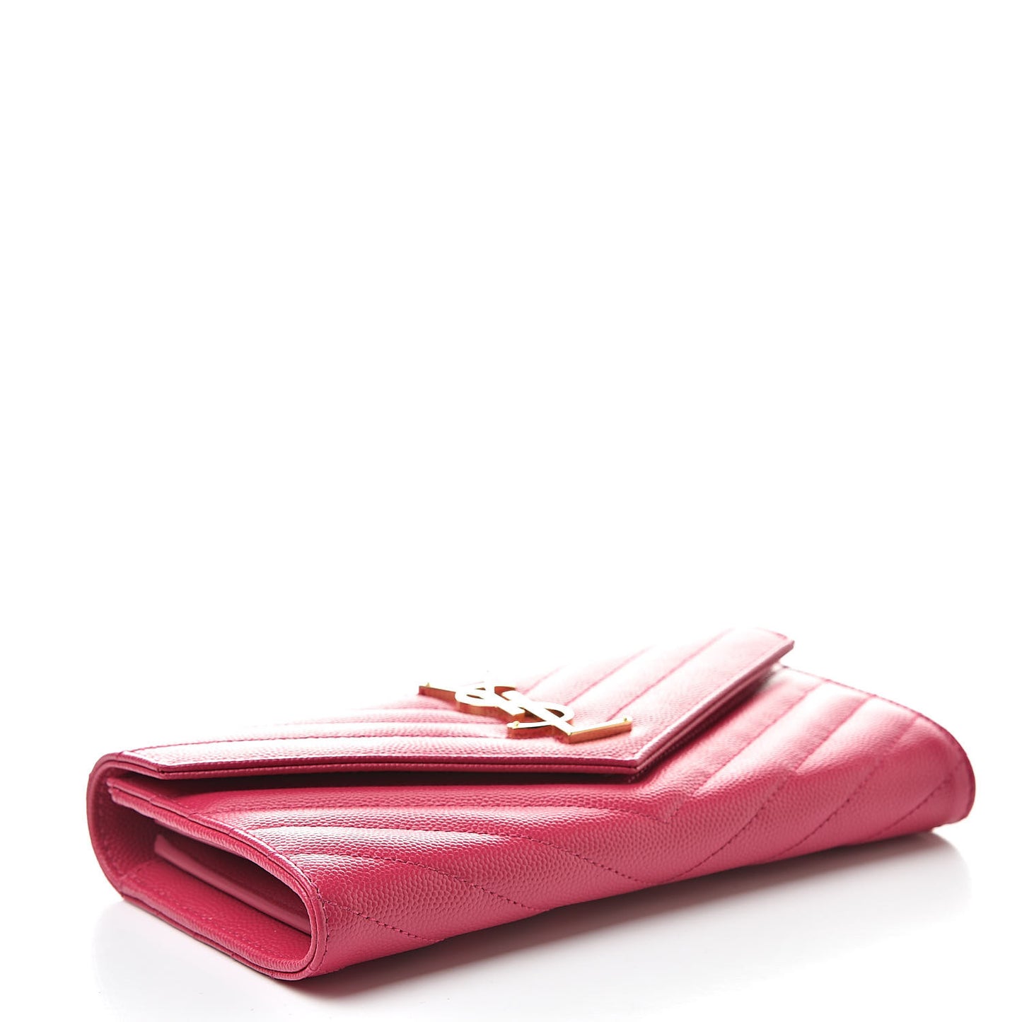 Grain De Poudre Matelasse Chevron Monogram Flap Wallet Bubblegum