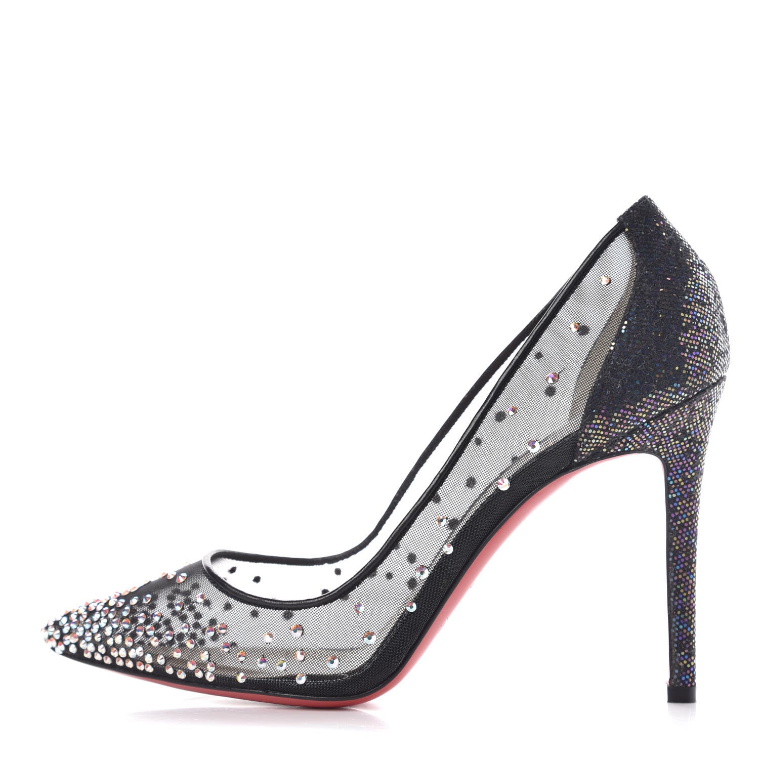 Christian Louboutin Crystal Strass Follies 100 Pumps 39 Black 1 of 7
