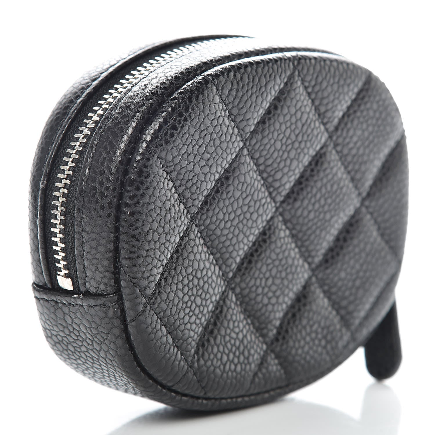 Chanel Caviar Quilted Zip Around Classic Coin Purse Black 3 of 8