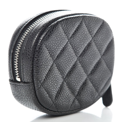 Chanel Caviar Quilted Zip Around Classic Coin Purse Black 3 of 8
