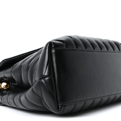 Saint Laurent Calfskin Y Quilted Monogram Medium Loulou Chain Satchel Black 9 of 10
