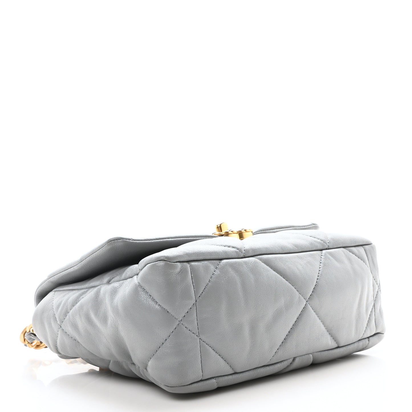 Lambskin Quilted Medium Chanel 19 Flap Grey