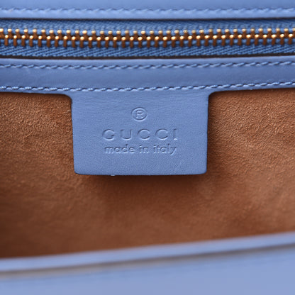 Gucci Calfskin Small Sylvie Shoulder Bag Clear Sky Blue 6 of 13
