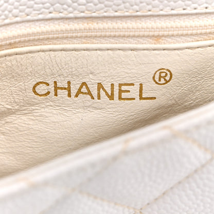 Chanel Caviar CC Shoulder Bag White 6 of 16