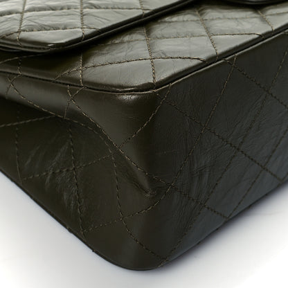 Chanel Aged Calfskin Quilted 2.55 Reissue 227 Flap Dark Green 9 of 10