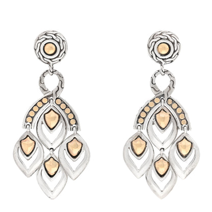 John Hardy Sterling Silver 18K Yellow Gold Legends Naga Chandelier Earrings 1 of 4