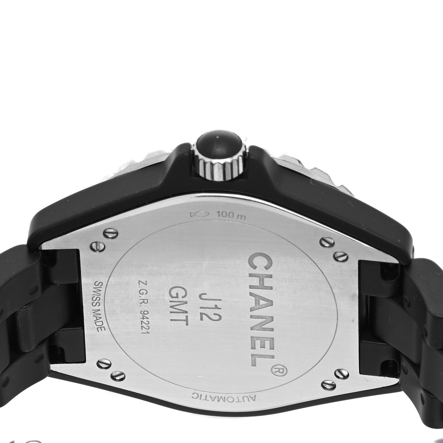 Stainless Steel Matte Ceramic 41mm J12 GMT Automatic Watch Black