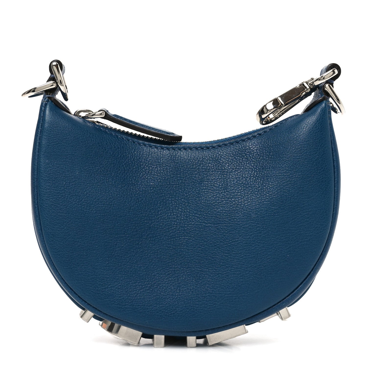 Fendi Vitello Grace Matte Nano Fendigraphy Hobo Charm Mirto