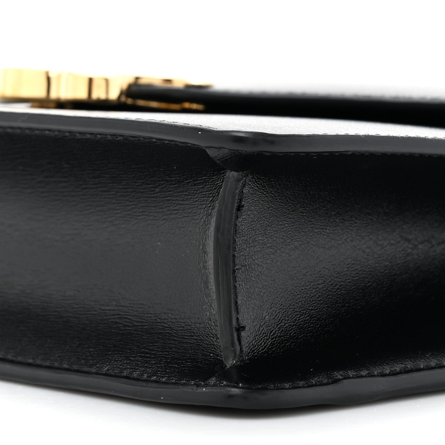 Celine Shiny Calfskin Triomphe Margo Wallet on Chain Black 9 of 11