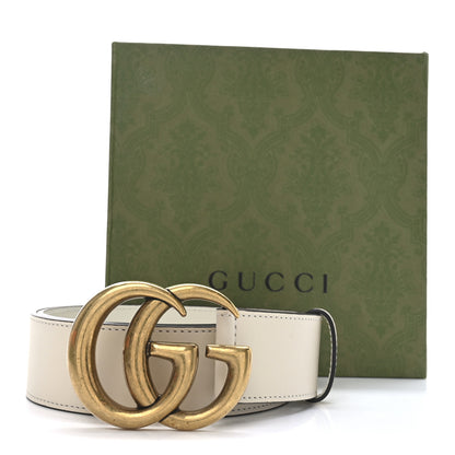 Gucci Calfskin Double G 40mm Belt 75 30 Mystic White 5 of 5