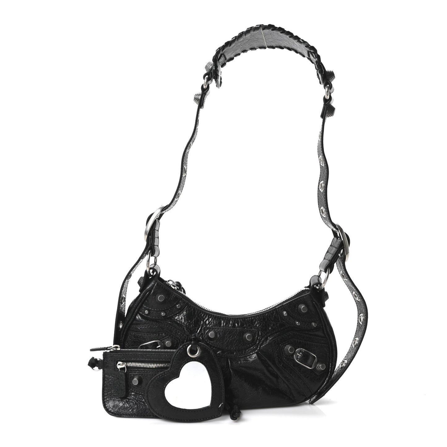 Agneau Arena Le Cagole Shoulder Bag XS Black Black