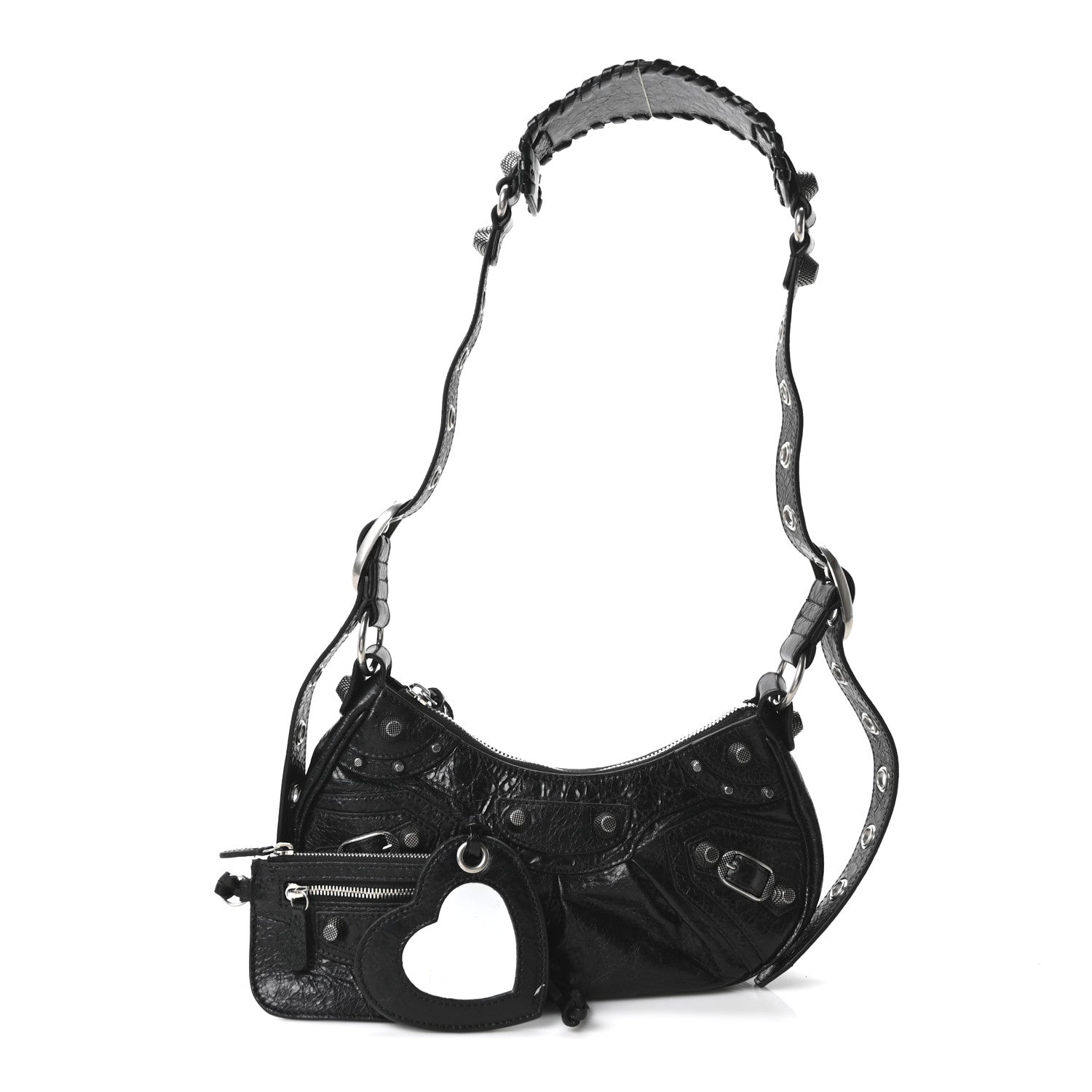 Balenciaga Agneau Arena Le Cagole Shoulder Bag XS Black Black 4 of 11