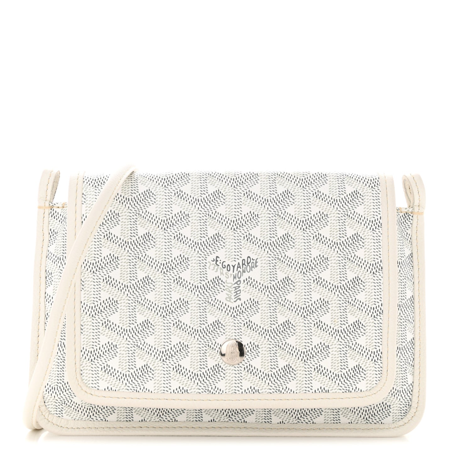 Goyardine Plumet Wallet Clutch White