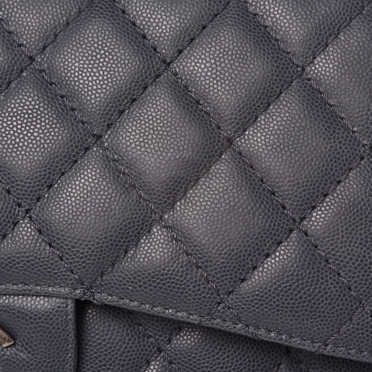 Chanel Caviar Quilted Jumbo Double Flap Dark Grey 10 of 15