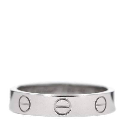 Cartier 18K White Gold 3.5mm LOVE Wedding Band Ring 49 4.75 3 of 4