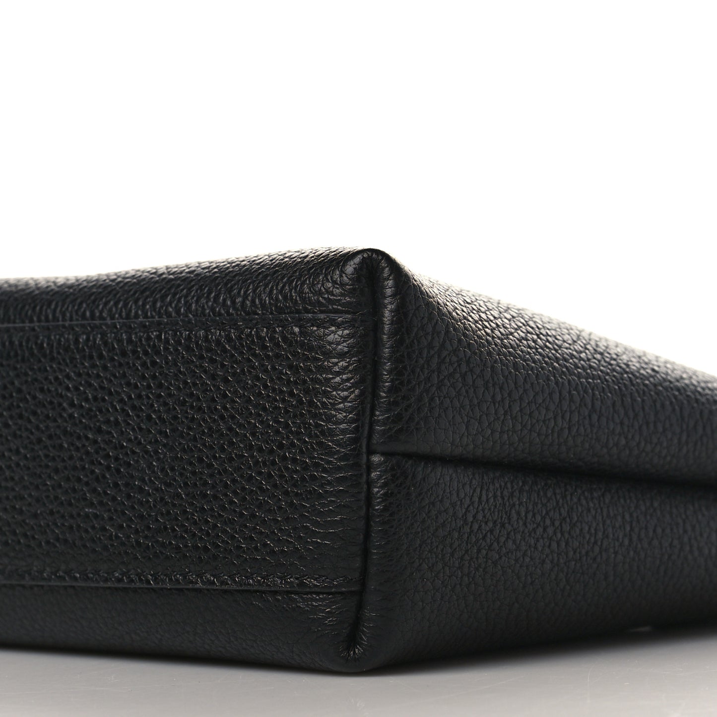 Tumbled Calfskin Gancini Mini Bag Black