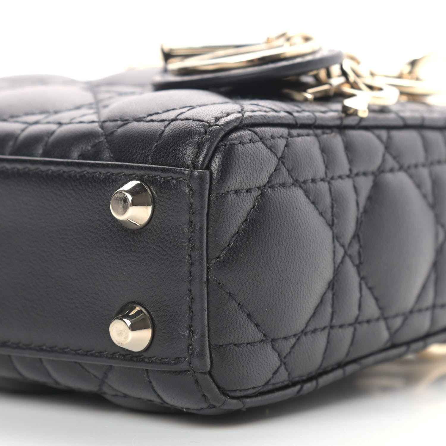 Christian Dior Lambskin Cannage Micro Lady Dior Black 9 of 9