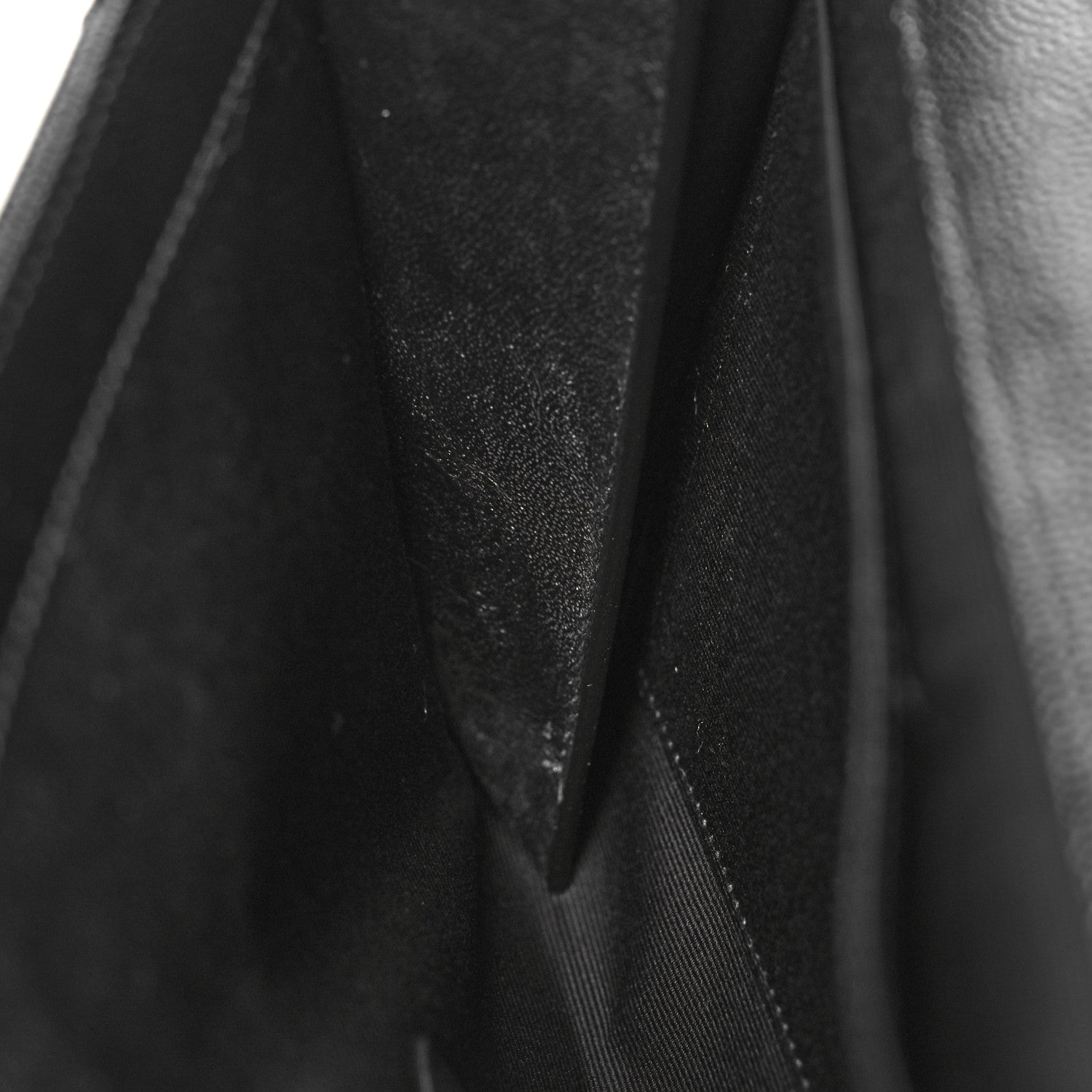 Saint Laurent Grain De Poudre Matelasse Chevron Monogram Envelope Clutch Black 10 of 11