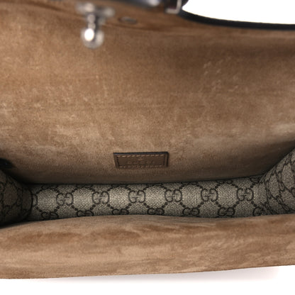 Gucci GG Supreme Monogram Suede Crystal Small Dionysus Shoulder Bag Beige Ebony Taupe 5 of 10