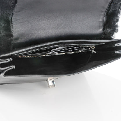 Proenza Schouler Calf Hair and Calfskin PS Elliot Clutch Black 6 of 10