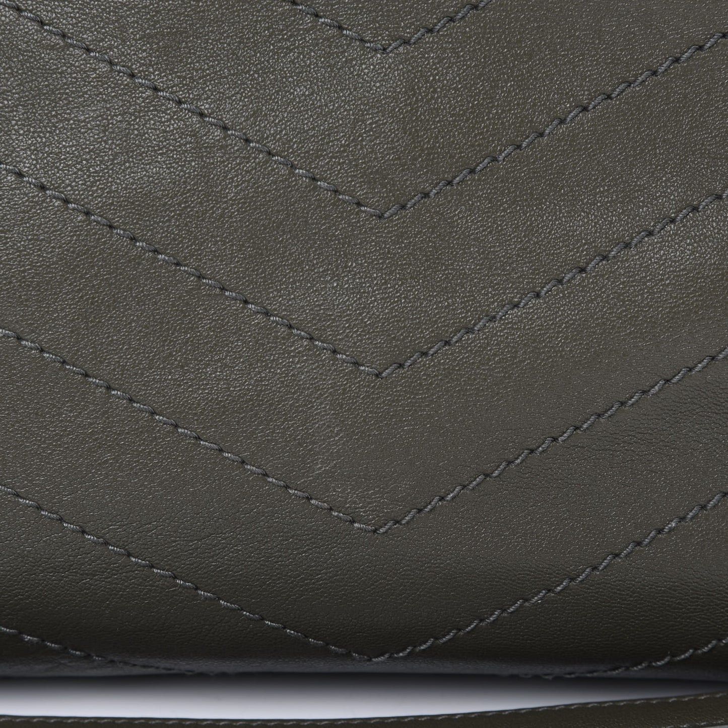 Vintage Calfskin Chevron Monogram Medium Nolita Olive Green