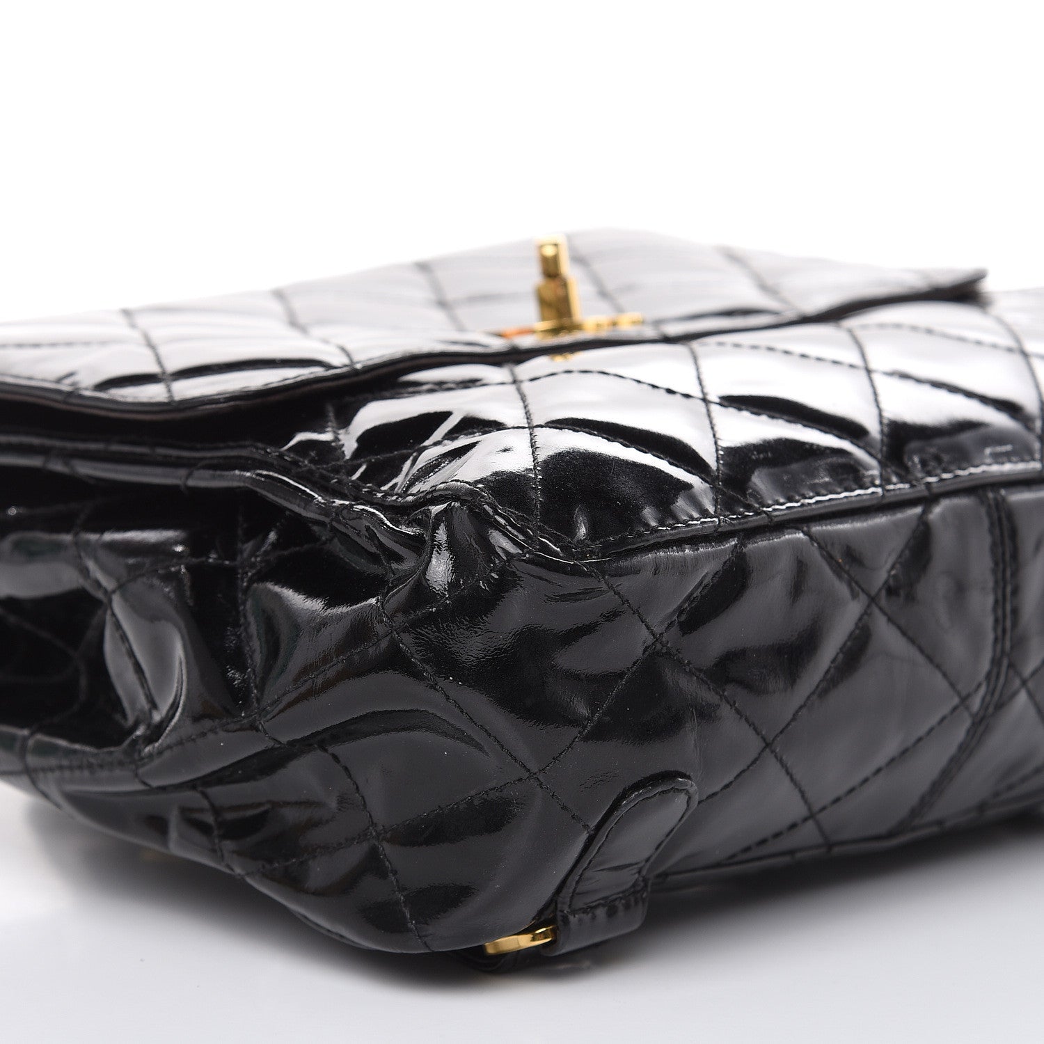 Chanel Patent Quilted Backpack Black 7 of 17
