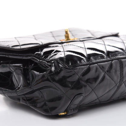 Chanel Patent Quilted Backpack Black 7 of 17