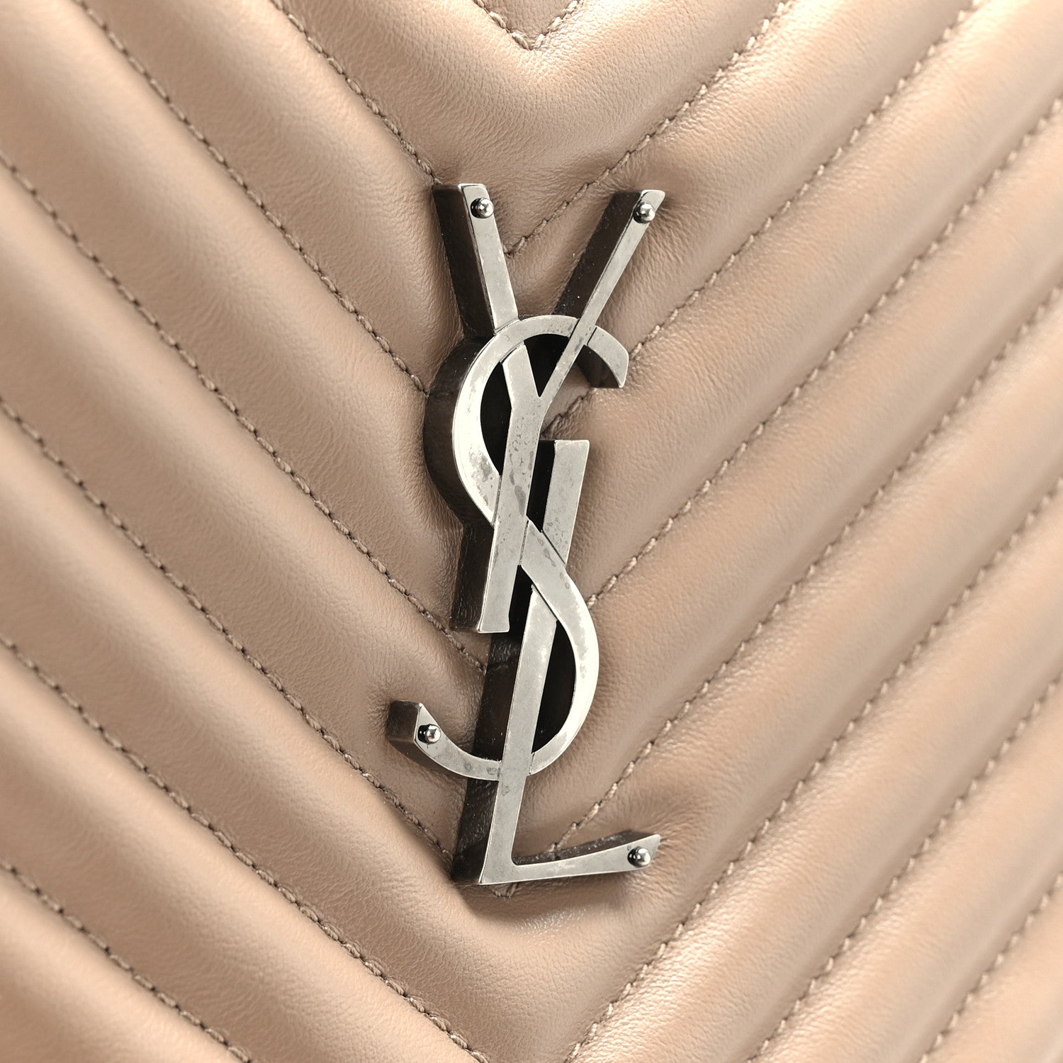 Saint Laurent Calfskin Matelasse Monogram Lou Camera Bag Nude Powder 10 of 10