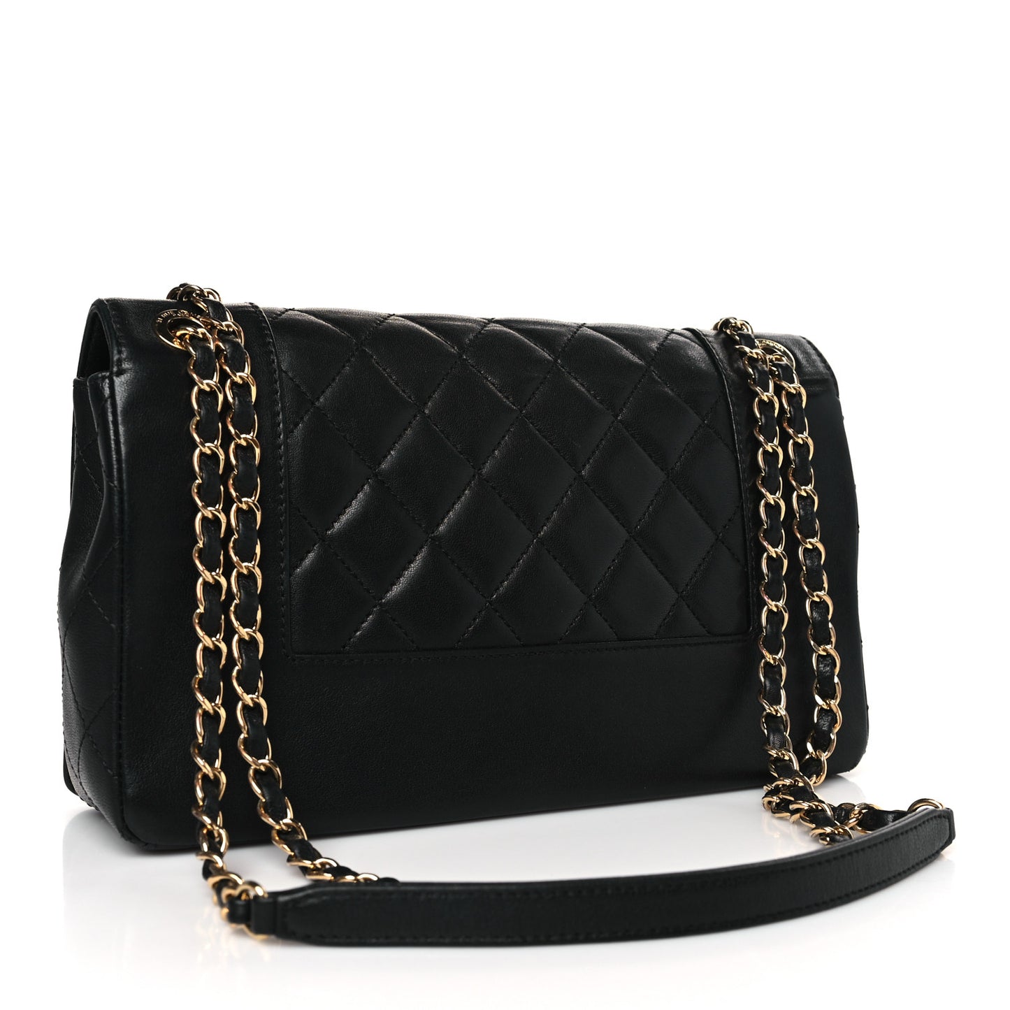 Sheepskin Quilted Vintage Mademoiselle Flap Black