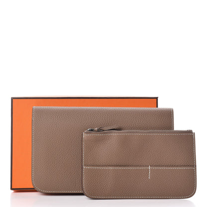 Hermes Togo Dogon Duo Wallet Etoupe 13 of 13