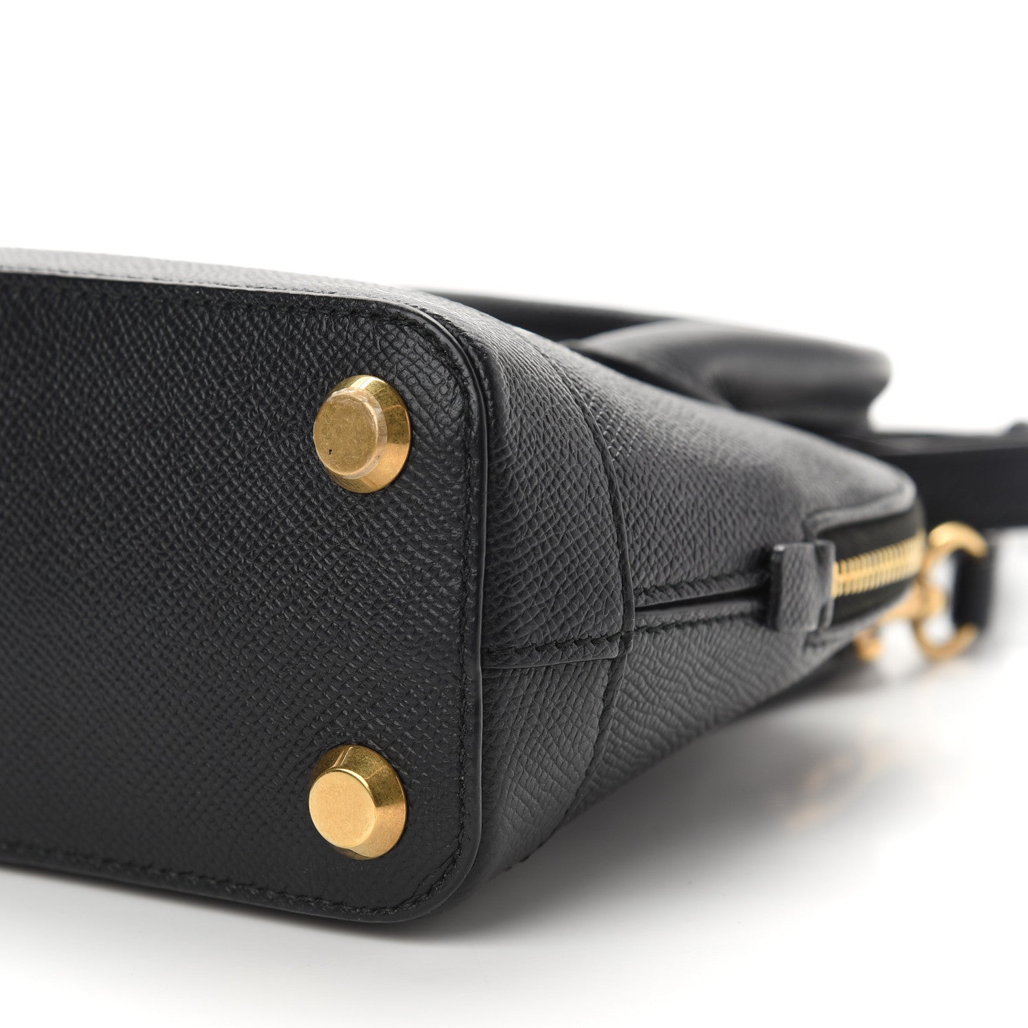 Balenciaga Signature Grained Calfskin XXS Ville Top Handle Bag Black White 10 of 10