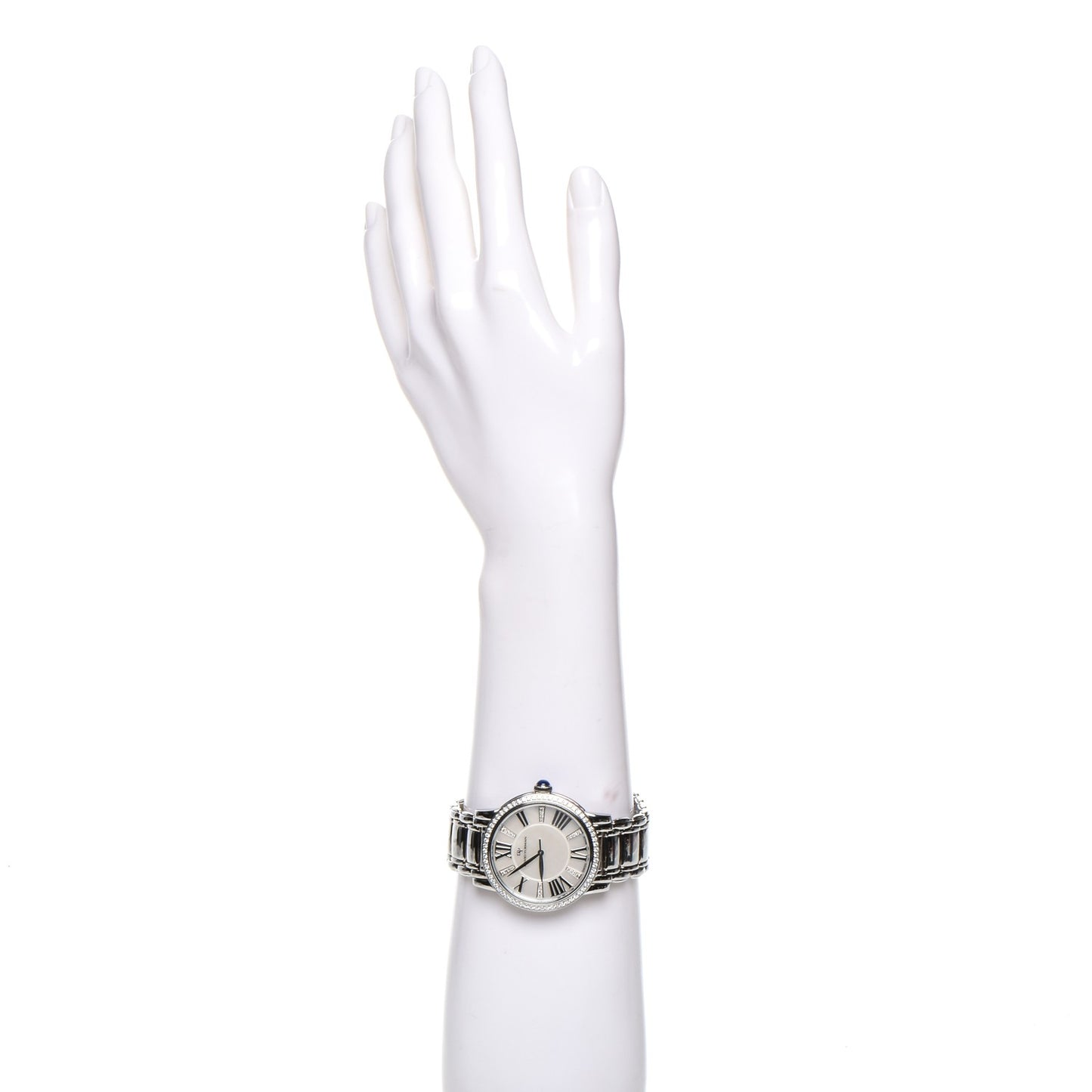 Stainless Steel Diamond Bezel Mother of Pearl 38mm Classic Quartz Watch