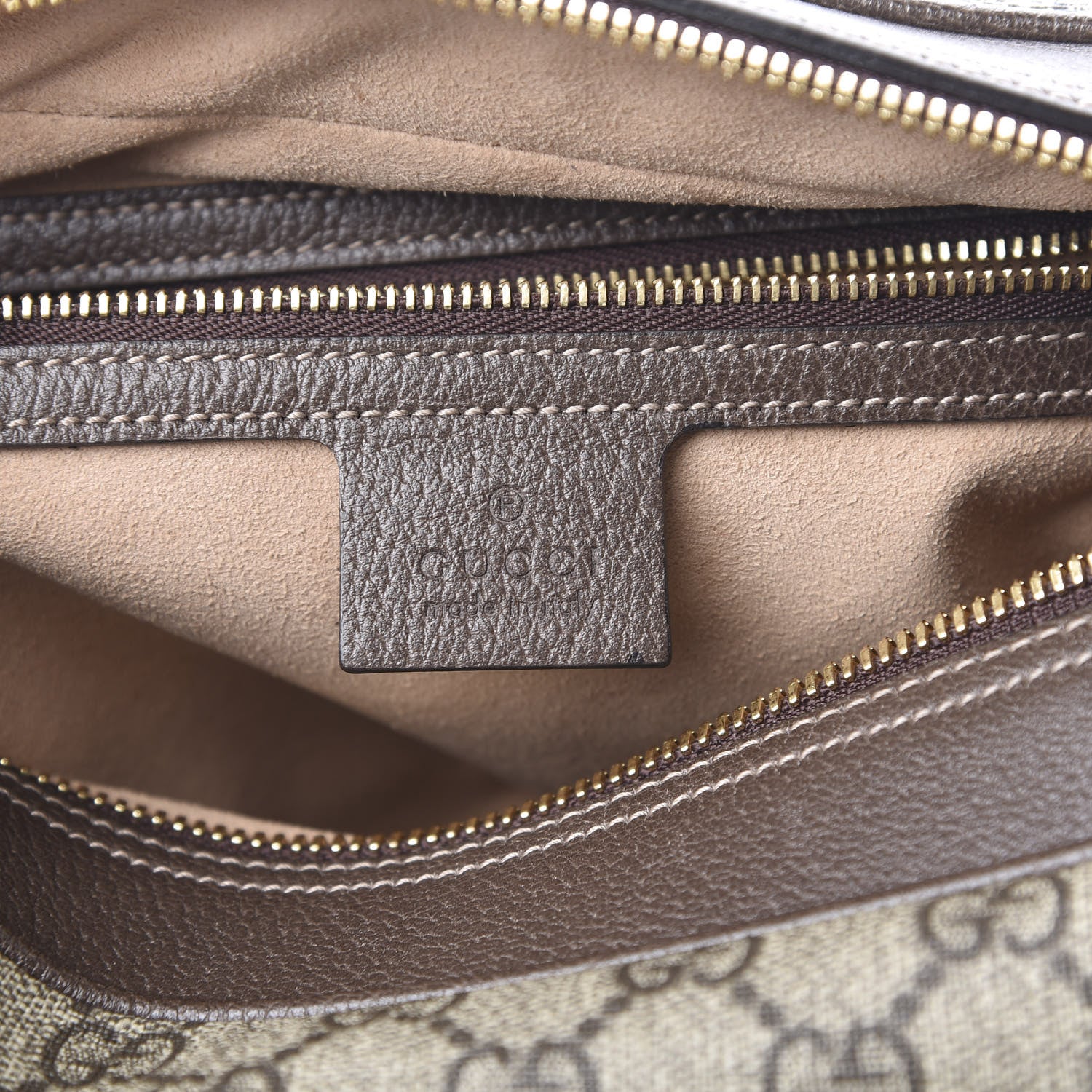 Gucci GG Supreme Monogram Web Small Ophidia Shoulder Bag Brown 6 of 10