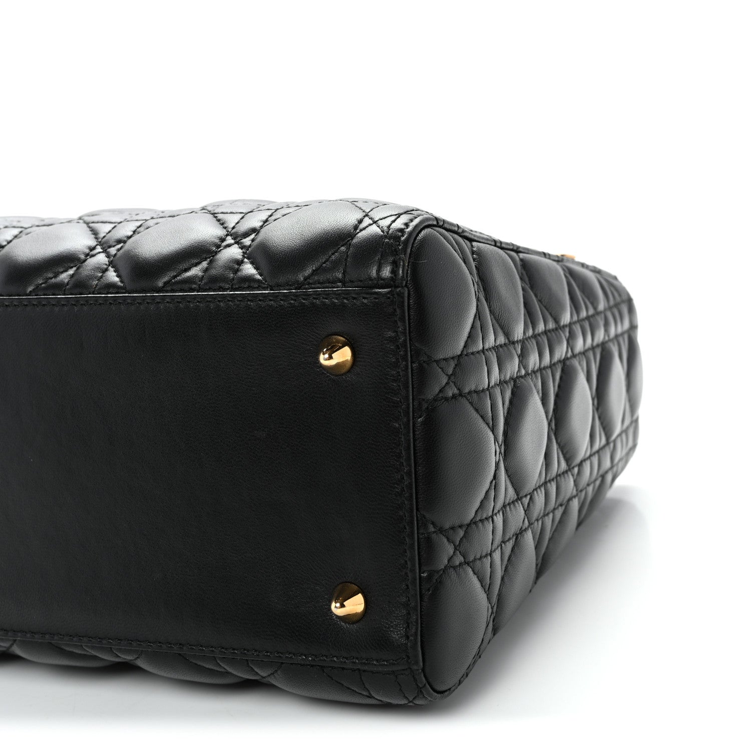 Christian Dior Lambskin Cannage Medium Lady Dior Black 10 of 10
