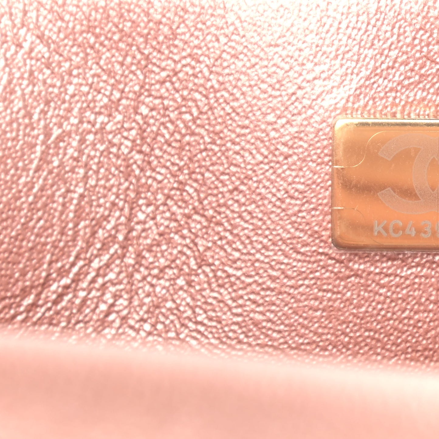 Metallic Grained Calfskin Quilted 2.55 Reissue Mini Flap Copper Pink