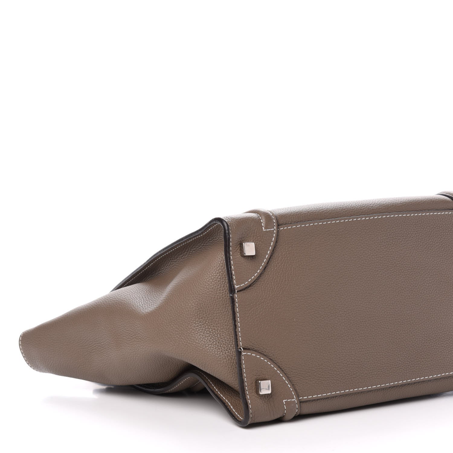 Celine Drummed Calfskin Mini Luggage Souris 7 of 9