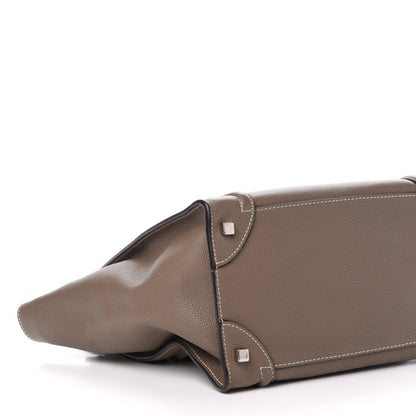 Celine Drummed Calfskin Mini Luggage Souris 7 of 9