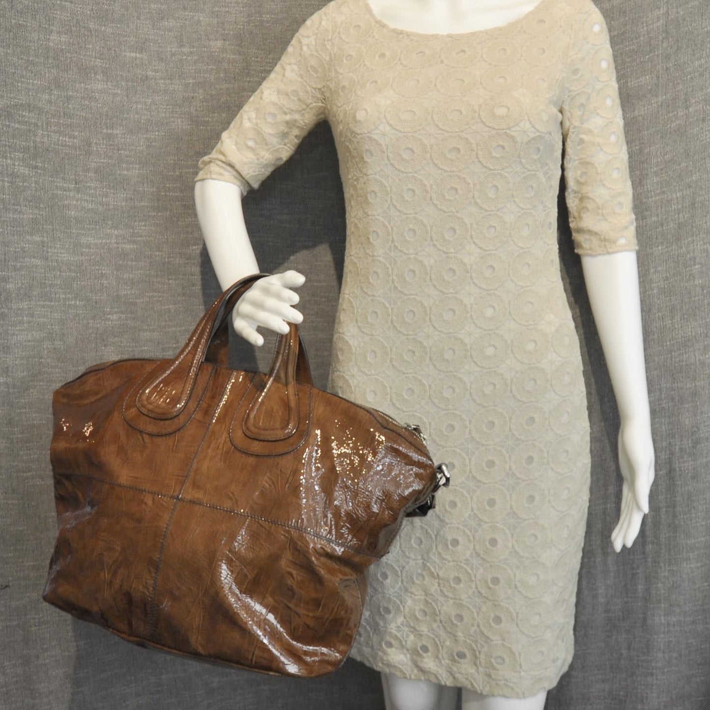 Crinkled Patent Calfskin Nightingale