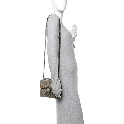 Gucci GG Supreme Monogram Mini Dionysus Shoulder Bag Taupe 2 of 11